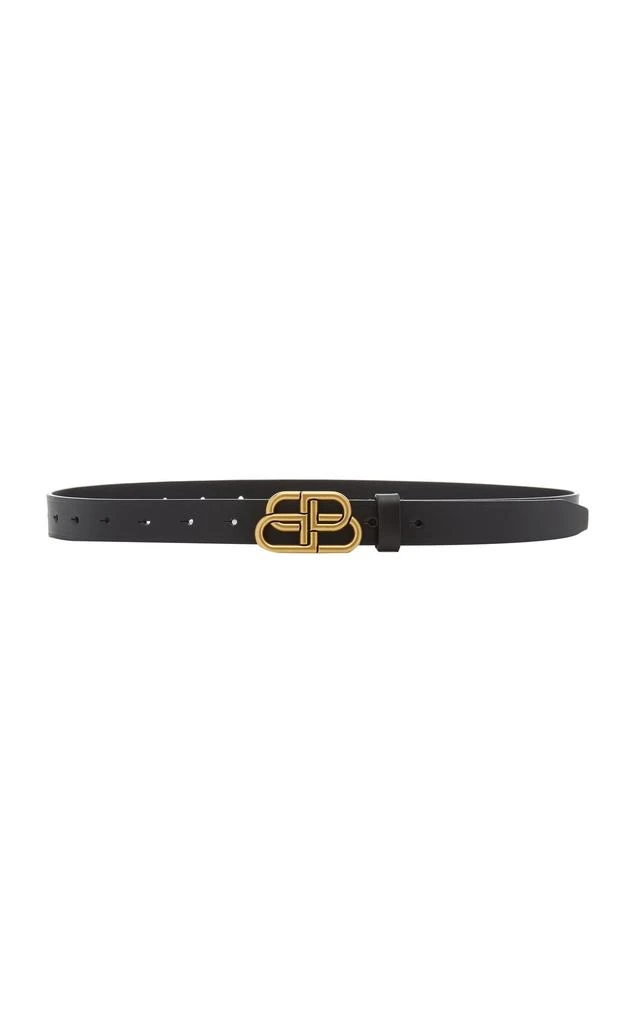 商品Balenciaga|Balenciaga - BB Thin Leather Belt - Black - 75 cm - Moda Operandi,价格¥3353,第1张图片