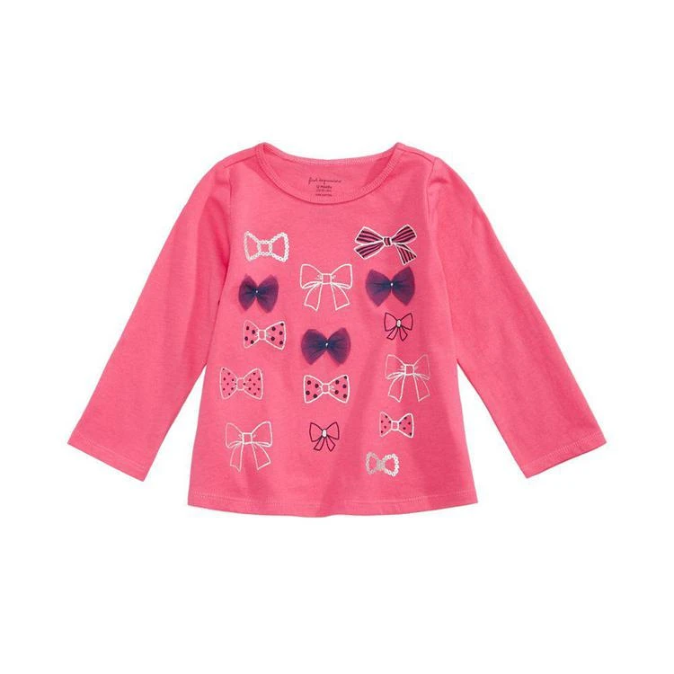 商品First Impressions|Bows-Print T-Shirt, Baby Girls, Created for Macy's,价格¥30,第1张图片