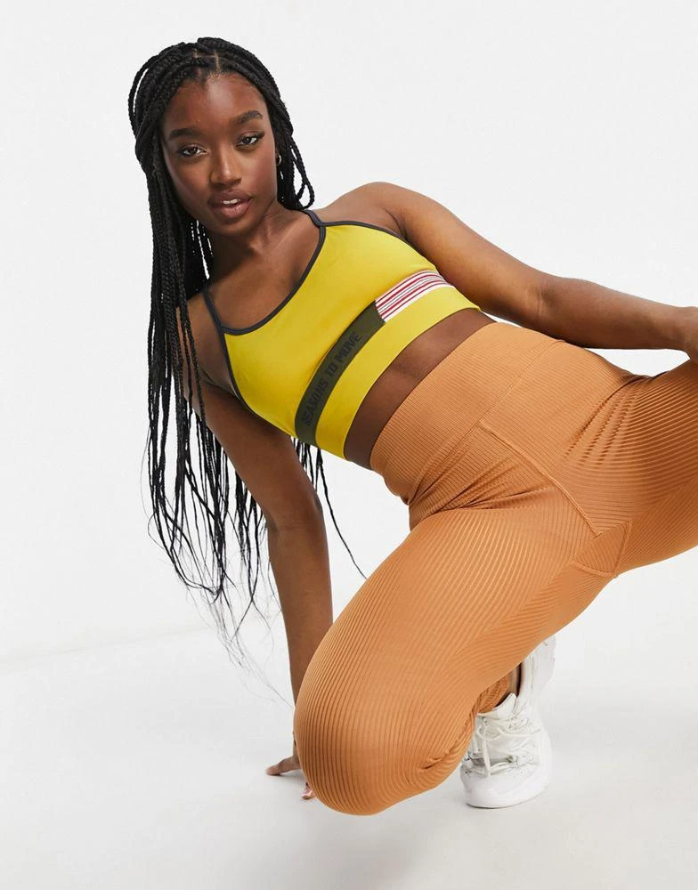 商品ASOS|ASOS 4505 sports bra with cut about elasticated detail with strap adjusters,价格¥78,第2张图片详细描述