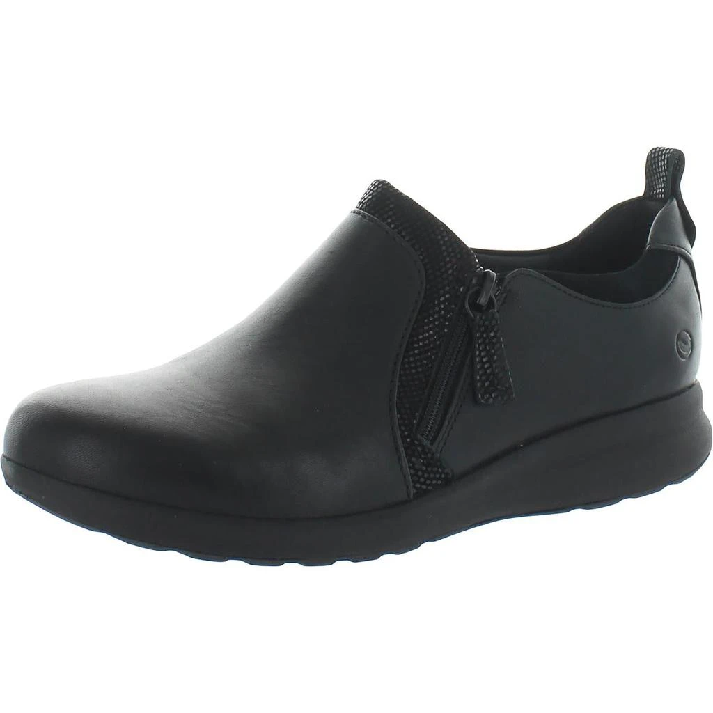 商品Clarks|Clarks Womens Un Adorn Zip Leather Slip On Loafers,价格¥296,第1张图片