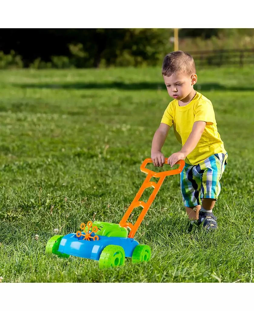 Hey Play Bubble Lawn Mower - Toy Push Lawn Mower Bubble Blower Machine, Walk Behind Outdoor Activity For Toddlers, Boys And Girls 商品