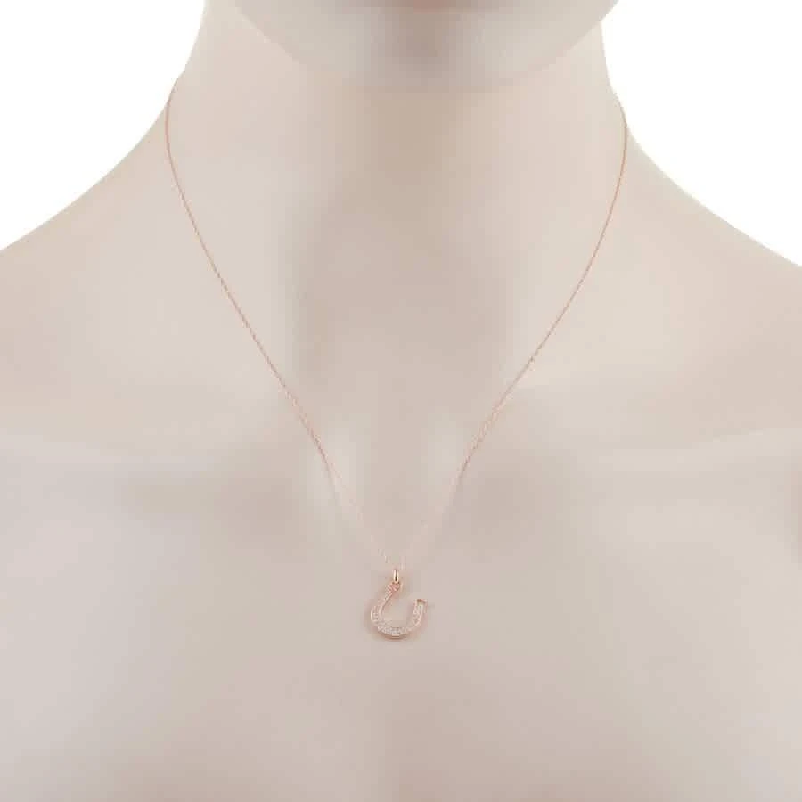 商品LB Exclusive|14K Rose Gold 0.18 ct Diamond Horseshoe Pendant Necklace,价格¥2896,第2张图片详细描述