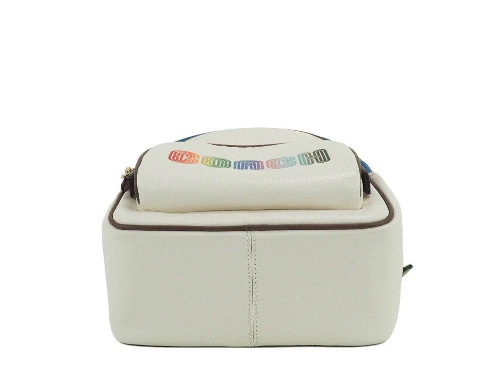 COACH (CA624) Mini Court Signature Rainbow Logo Chalk Multi Shoulder Backpack商品第4张图片规格展示