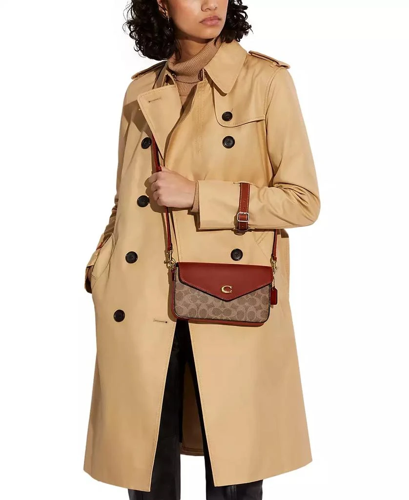 商品Coach|Signature Coated Canvas Wyn Crossbody with Removable Card Case,价格¥858,第2张图片详细描述