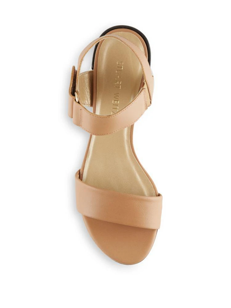商品Stuart Weitzman|Leather Strappy Sandals,价格¥708,第4张图片详细描述