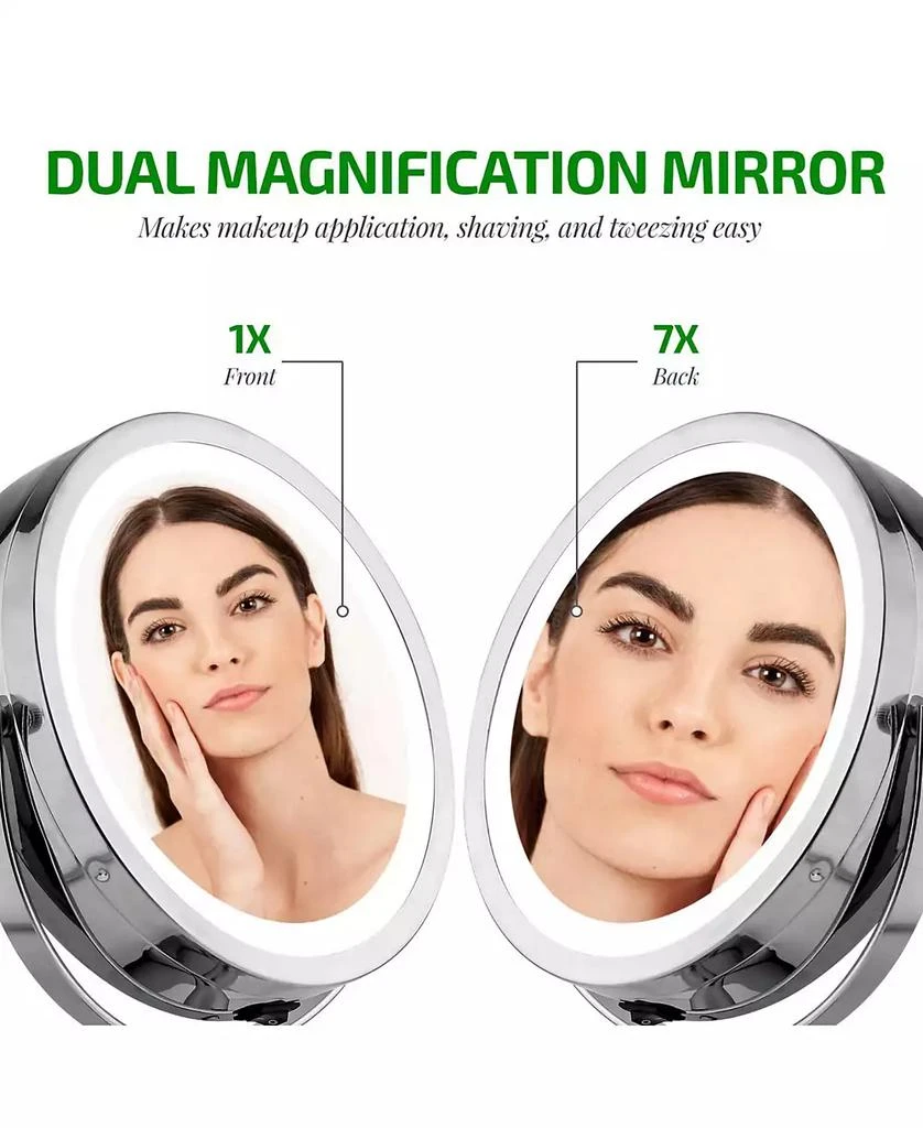 6" Dual Sided Tabletop Makeup Mirror with LED 商品