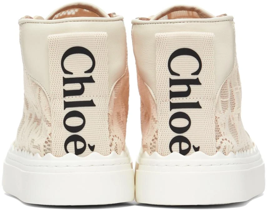 商品Chloé|Beige Lauren High-Top Sneakers,价格¥1408,第2张图片详细描述