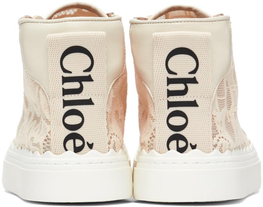 商品Chloé|Beige Lauren High-Top Sneakers,价格¥4350,第4张图片详细描述