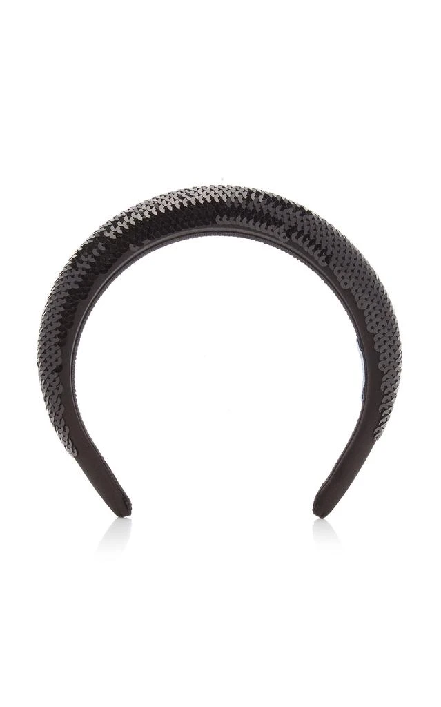 商品Prada|Prada - Sequined Maxi Headband - Black - OS - Moda Operandi,价格¥5421,第1张图片