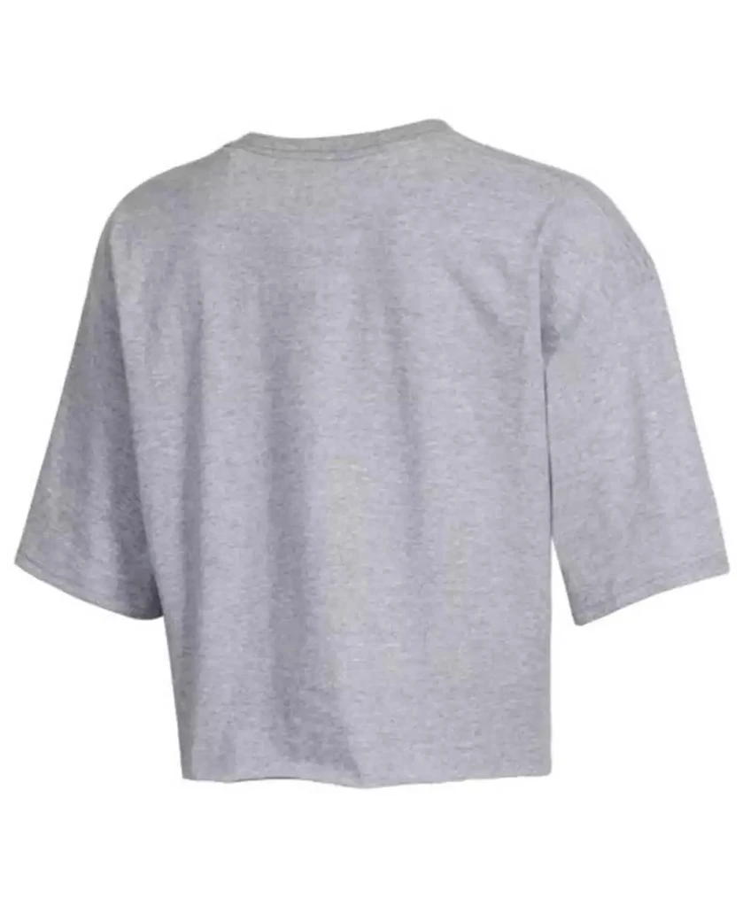 商品CHAMPION|Women's Heathered Gray Ole Miss Rebels 2022 NCAA Men's Baseball College World Series Champions Locker Room Boyfriend Cropped T-shirt,价格¥223,第3张图片详细描述
