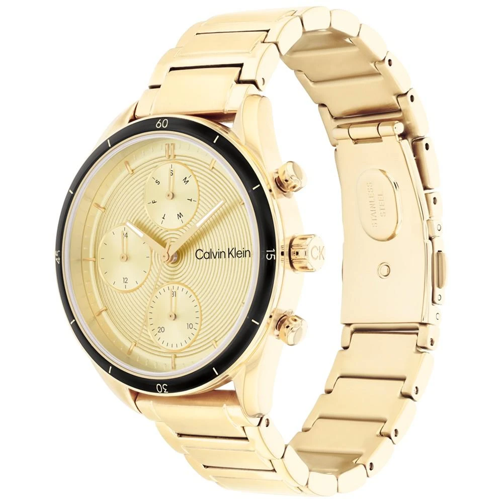 商品Calvin Klein|Women's Gold-Tone Stainless Steel Bracelet Watch 38mm,价格¥1126,第2张图片详细描述