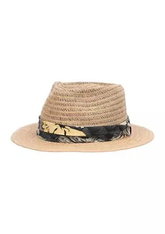 商品SCALA|Raffia Braid Fedora Hat,价格¥862,第1张图片