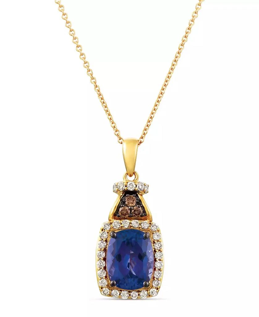 商品Le Vian|Blueberry Tanzanite (2 ct. t.w.) & Diamond (1/3 ct. t.w.) 18" Pendant Necklace in 14k Gold (Also Available in 14K White Gold),价格¥13741,第1张图片