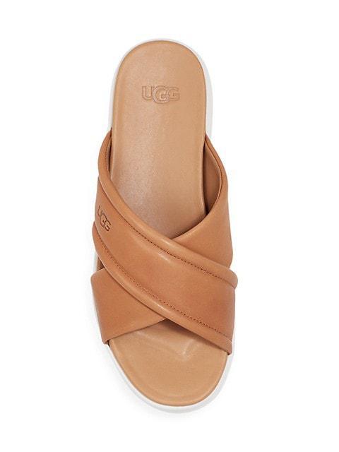 商品UGG|Zayne Crossband Leather Slippers,价格¥769,第7张图片详细描述