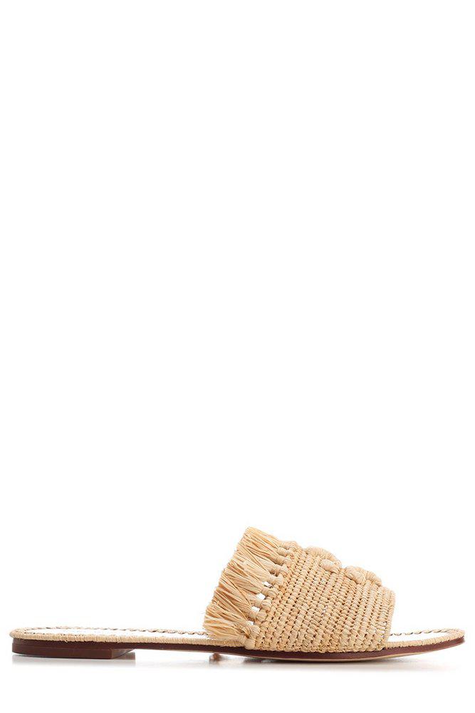 Tory Burch Eleanor Logo Embroidered Slip-On Sandals商品第1张图片规格展示