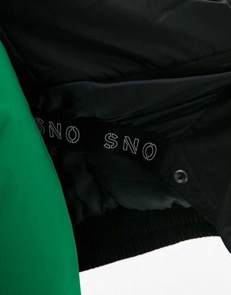 Topshop Sno hooded puffer ski jacket in black商品第4张图片规格展示