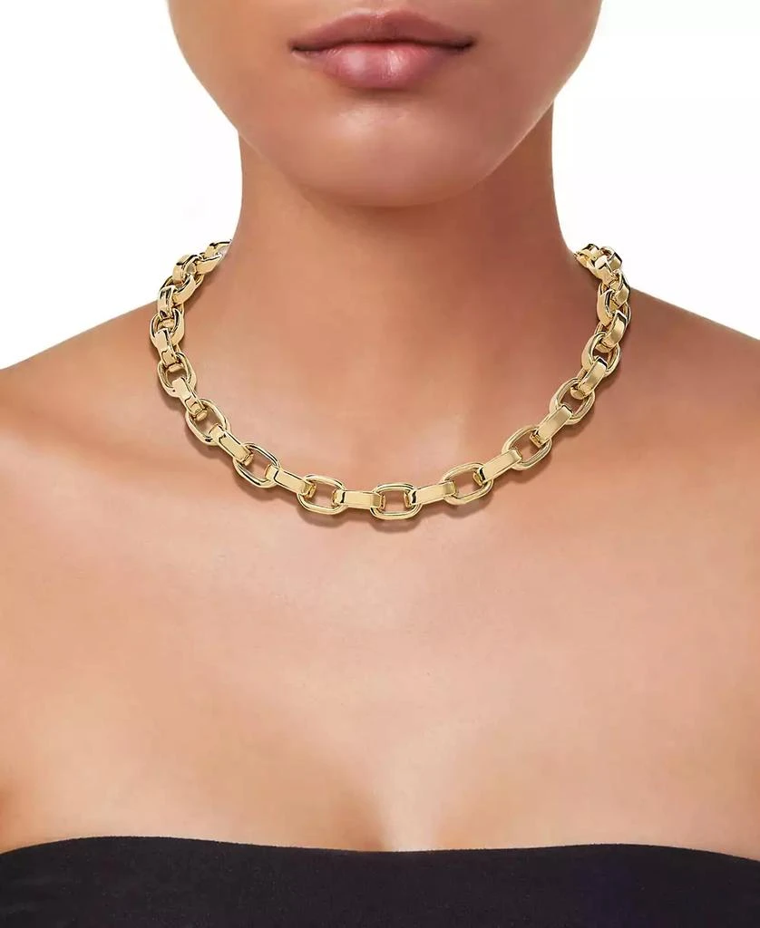 商品Macy's|Polished Rolo Link Bracelet in 14k Gold Over Sterling Silver Made in Italy,价格¥1484,第2张图片详细描述