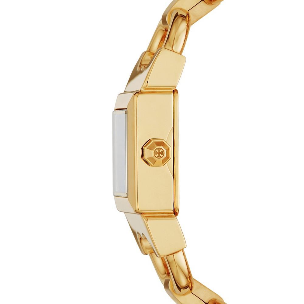 商品Tory Burch|Women's Double T-Link White & Gold-Tone Stainless Steel Bracelet Watch 22mm,价格¥2389,第6张图片详细描述