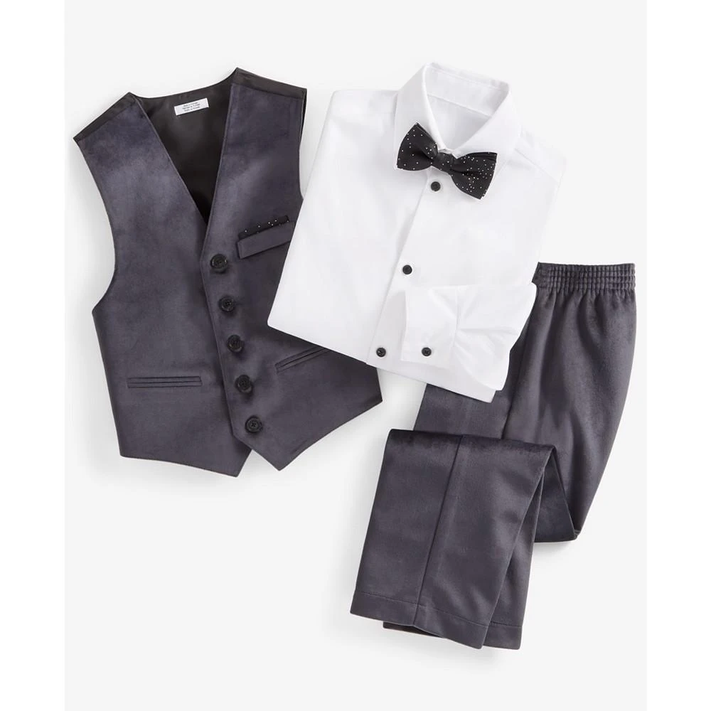 Little Boys Dress Shirt, Vest, Pants and Bow-Tie, 4 Piece Set 商品