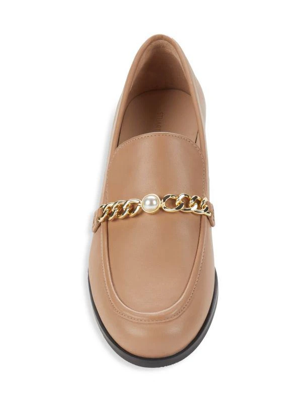 商品Stuart Weitzman|Owen Chain Leather Loafers,价格¥1898,第5张图片详细描述