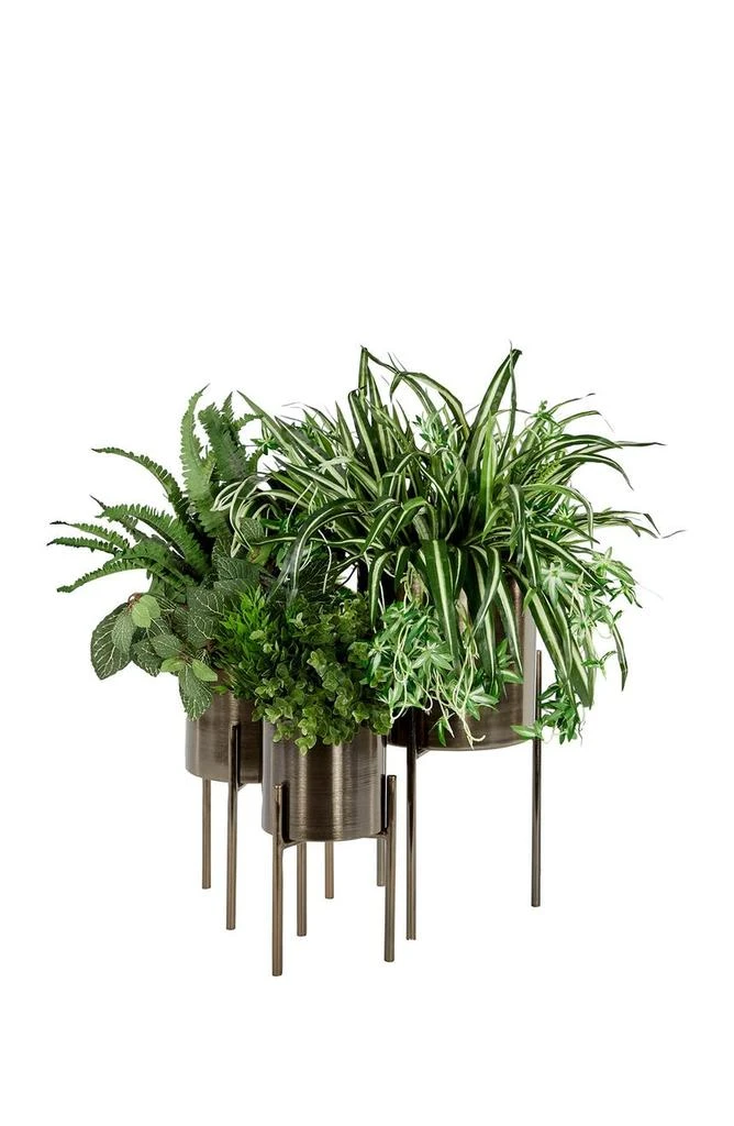 商品VIVIAN LUNE HOME|Black Metal Contemporary Planter with Removable Stand,价格¥757,第3张图片详细描述