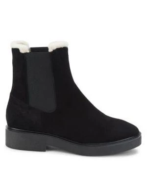 商品Stuart Weitzman|Alpine Faux Fur Lined Suede Chelsea Boots,价格¥1481,第1张图片