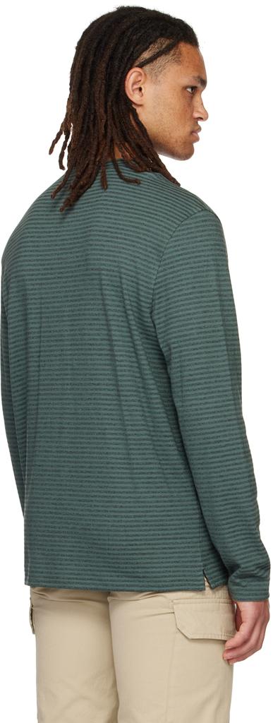 Green Stripe Long Sleeve T-Shirt商品第3张图片规格展示
