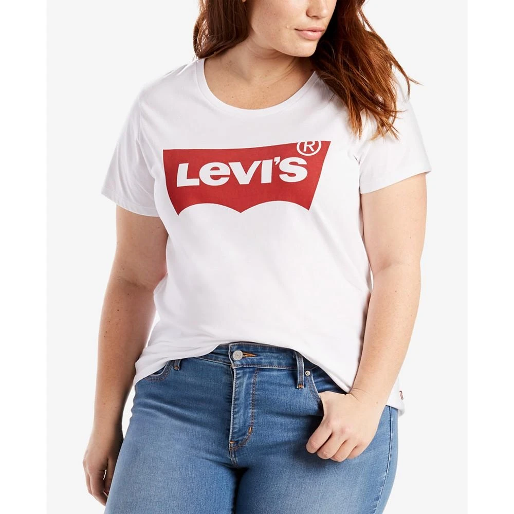 商品Levi's|Trendy Plus Size Perfect Logo Cotton T-Shirt,价格¥135,第1张图片