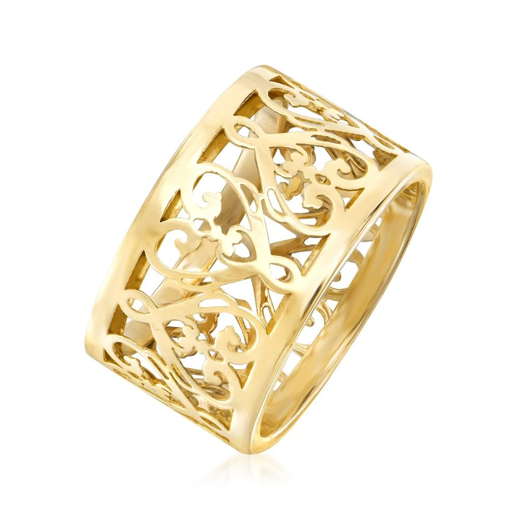 商品Ross-Simons|Italian 14kt Yellow Gold Filigree Heart Ring,价格¥3075,第3张图片详细描述