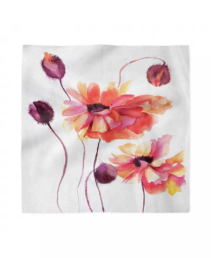 商品Ambesonne|Floral Set of 4 Napkins, 12" x 12",价格¥314,第2张图片详细描述