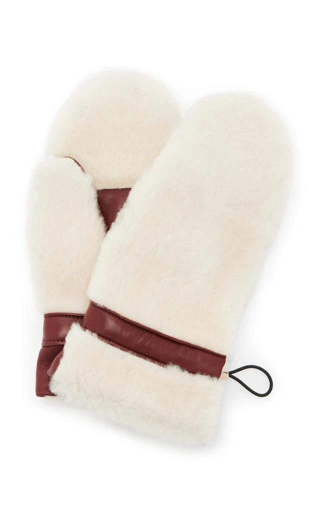 商品Chloé|Chloé - Shearling Mittens - Off-White - OS - Moda Operandi,价格¥2560,第1张图片