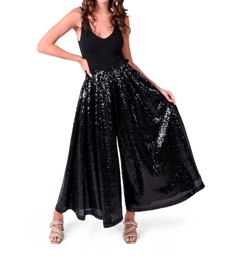 商品Emily McCarthy|Emily Mccarthy - Palazzo sequin pant,价格¥1672,第1张图片详细描述