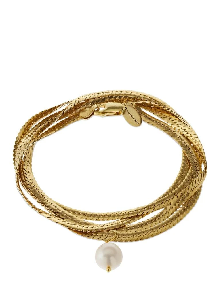 商品Magda Butrym|Triple Wire Chain Bracelet W/ Pearl,价格¥1953,第1张图片
