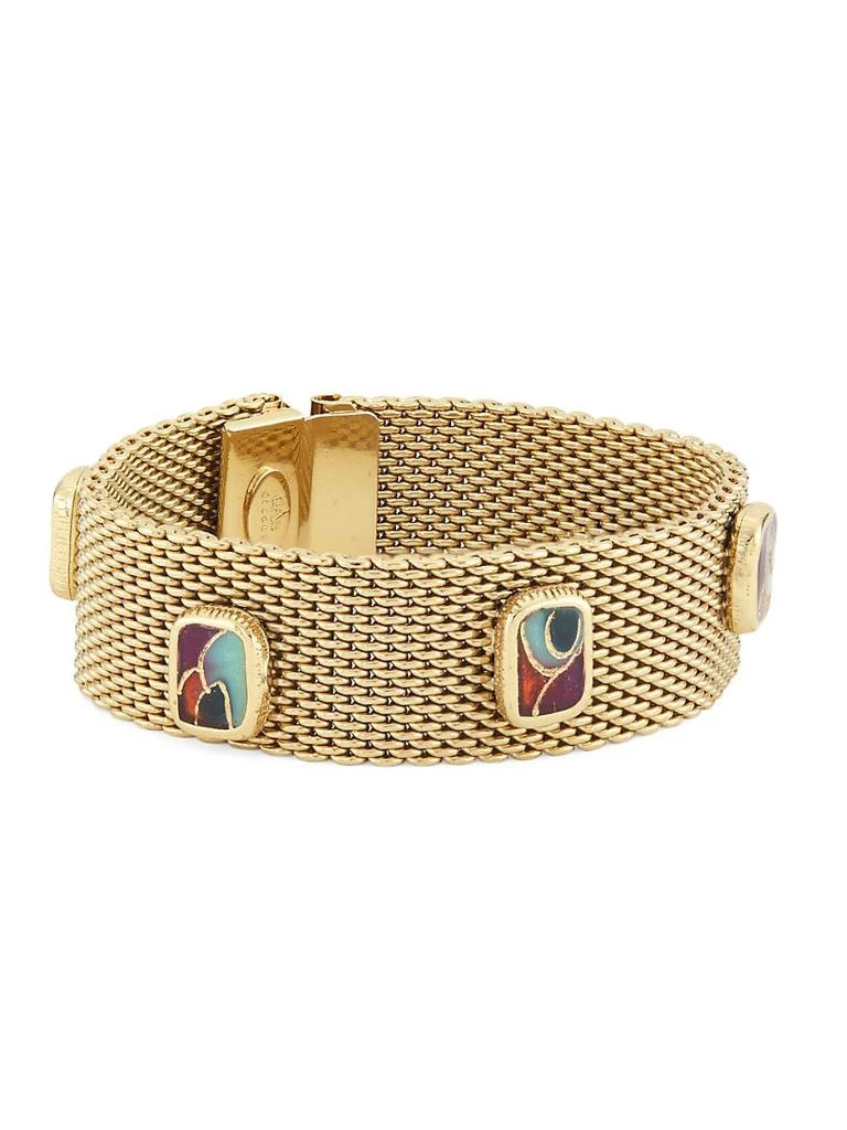 商品GAS Bijoux|Totem 24K Gold-Plate & Enamel Bracelet,价格¥1931,第1张图片
