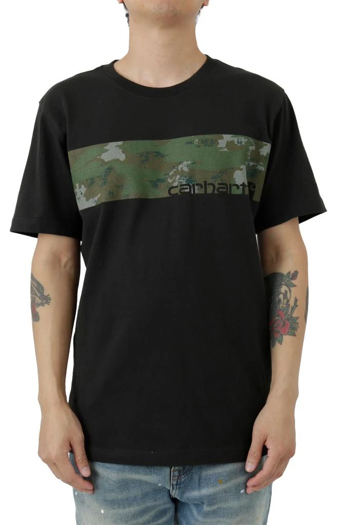 商品Carhartt|(105205) Relaxed Fit Heavyweight Short-Sleeve Camo Logo Graphic T-Shirt - Black,价格¥63,第1张图片