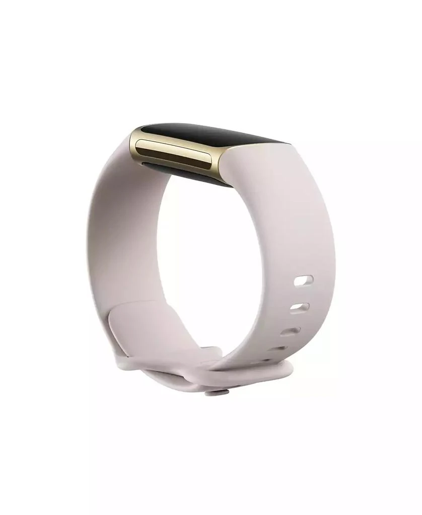 商品Fitbit|Charge 5 Lunar White Silicone Band Fitness and Health Tracker,价格¥1116,第2张图片详细描述