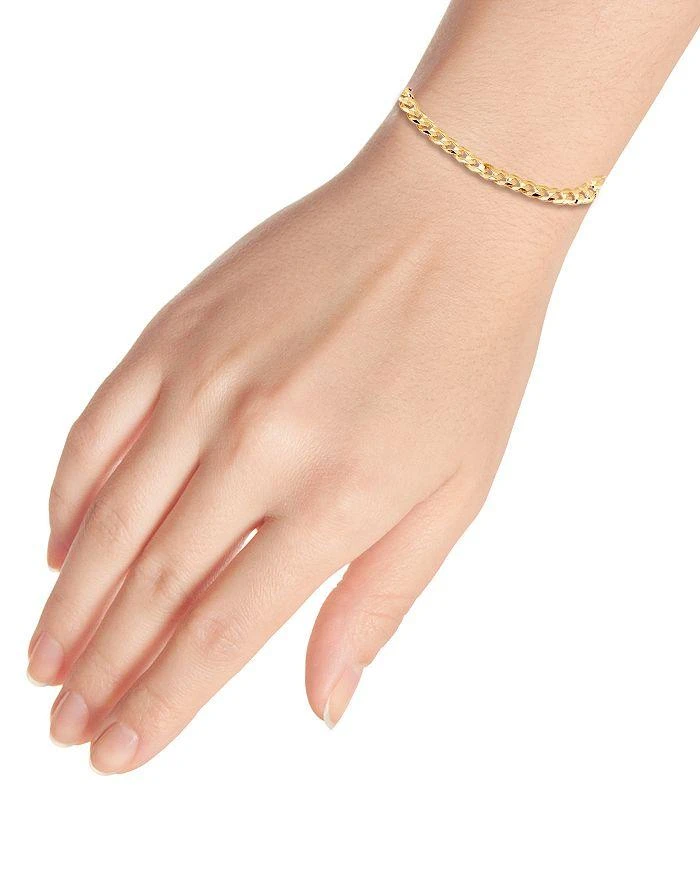 商品AQUA|Cuban Curb Link Bracelet in 18K Gold Plated Sterling Silver - Exclusive,价格¥332,第3张图片详细描述