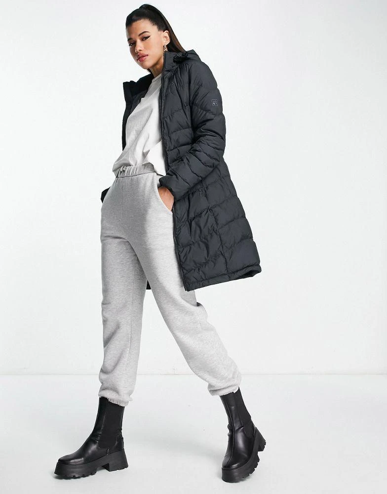 商品Jack Wolfskin|Jack Wolfskin Selenium long down puffer coat in black,价格¥1340,第1张图片