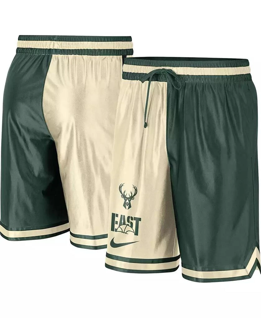 商品NIKE|Men's Hunter Green, Cream Milwaukee Bucks Courtside Versus Force Split DNA Performance Shorts,价格¥454,第1张图片