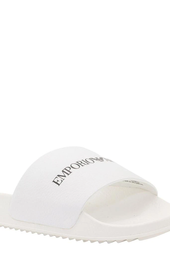 商品Emporio Armani|Emporio Armani Logo Printed Slides,价格¥545,第4张图片详细描述