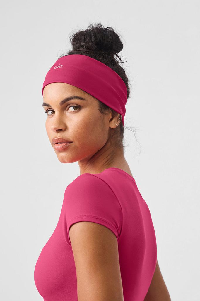 Alo Vibrant Pink Headband hot pink alo headband - TikTok Shop main image 3