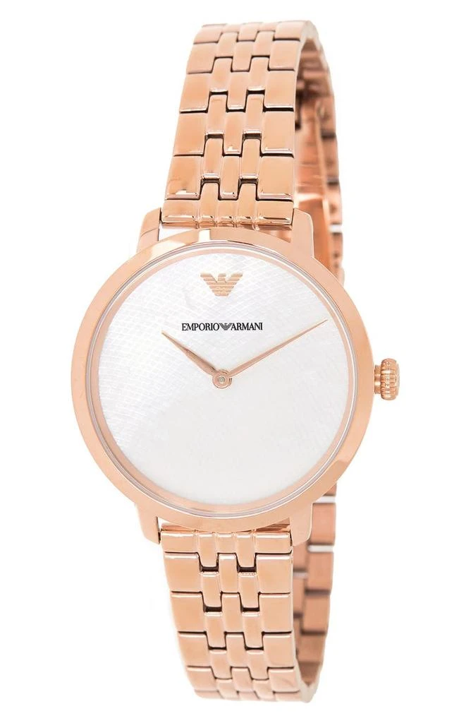 商品Emporio Armani|Women's Two-Hand Rose Gold-Tone Stainless Steel Watch, 32mm,价格¥1069,第1张图片