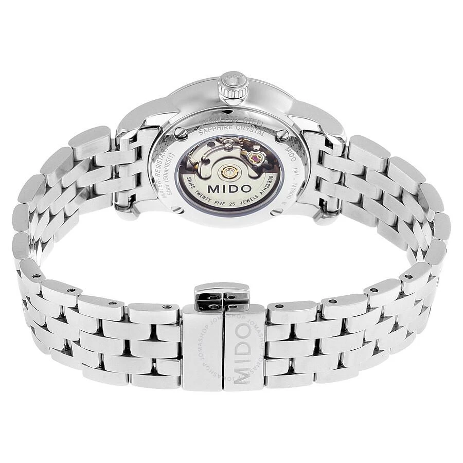 商品MIDO|Baroncelli Automatic White Dial Stainless Steel Ladies Watch M76004761,价格¥2079,第3张图片详细描述