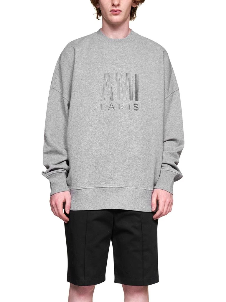 商品AMI|AMI Logo Printed Crewneck Sweatshirt,价格¥1032,第3张图片详细描述