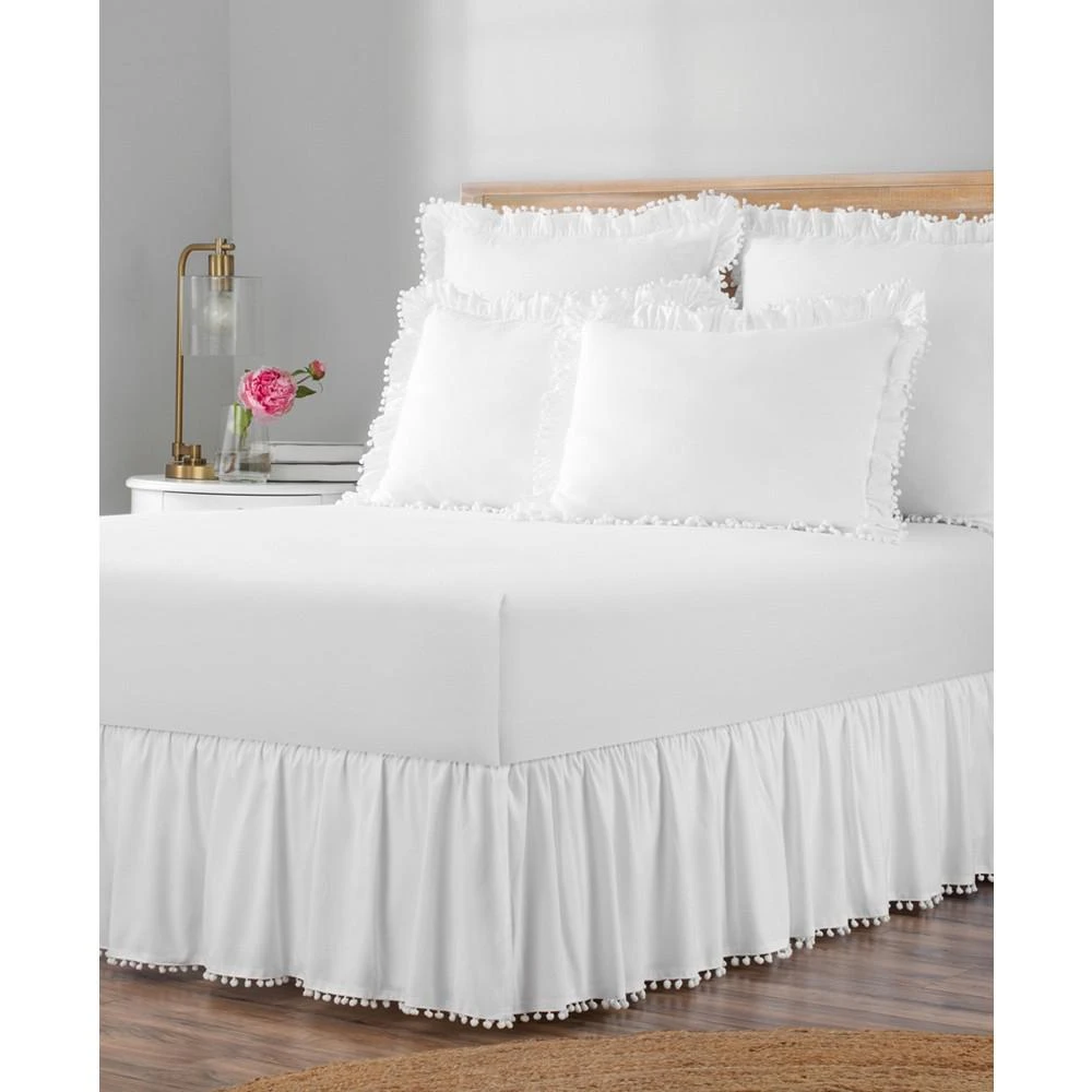 商品Levinsohn Textiles|Belles & Whistles Pom Pom Trim King Bed Skirt,价格¥748,第2张图片详细描述