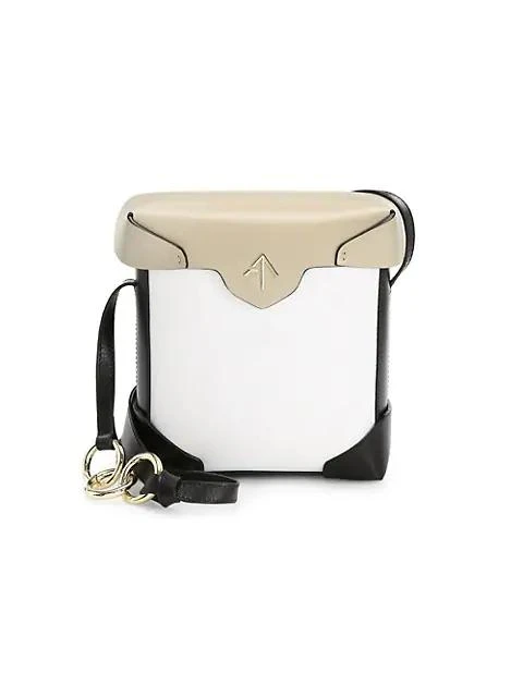 商品Manu Atelier|Pristine Two-Tone Leather Shoulder Bag,价格¥1363,第1张图片