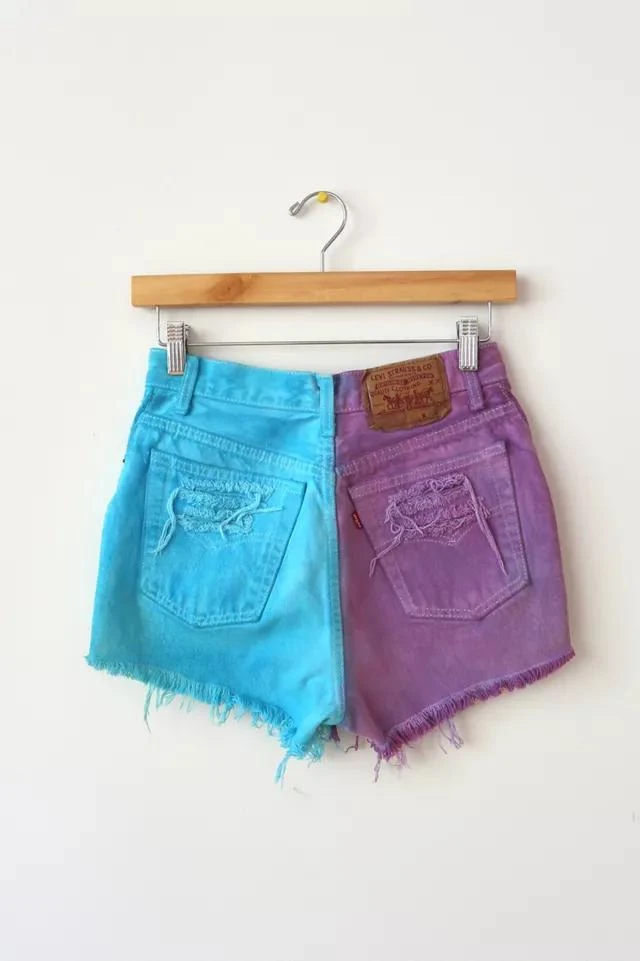 商品Levi's|Vintage Levi’s® 501 Purple and Blue Festival Shorts,价格¥2617,第2张图片详细描述