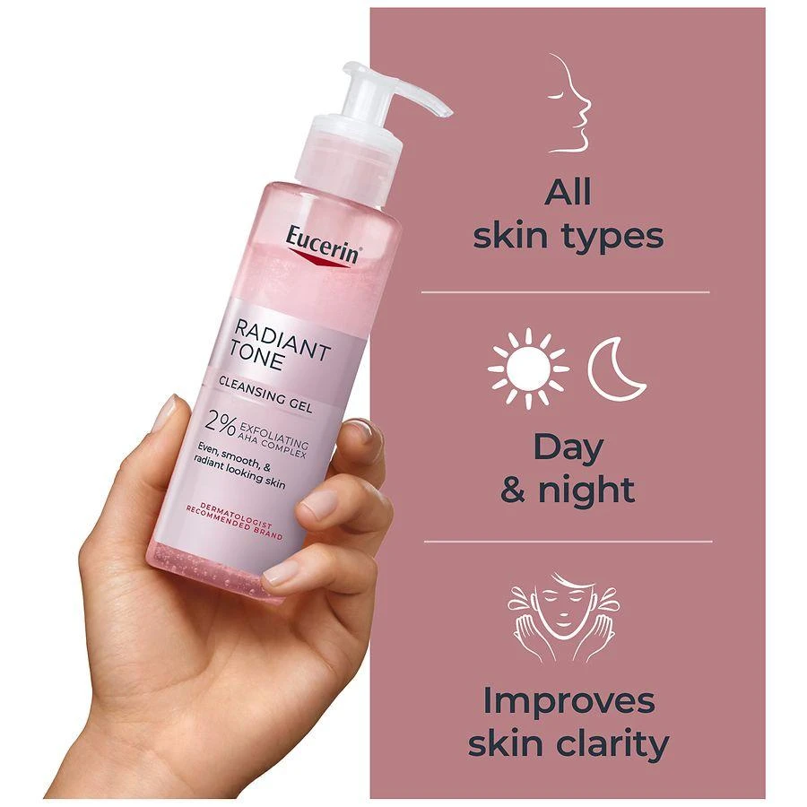 商品Eucerin Face|Radiant Tone Cleansing Gel, Face Cleanser With AHA Complex,价格¥141,第2张图片详细描述