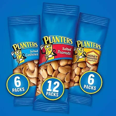 商品Planters|Planters Variety Pack Cashews & Peanuts, 24 pk.,价格¥89,第3张图片详细描述