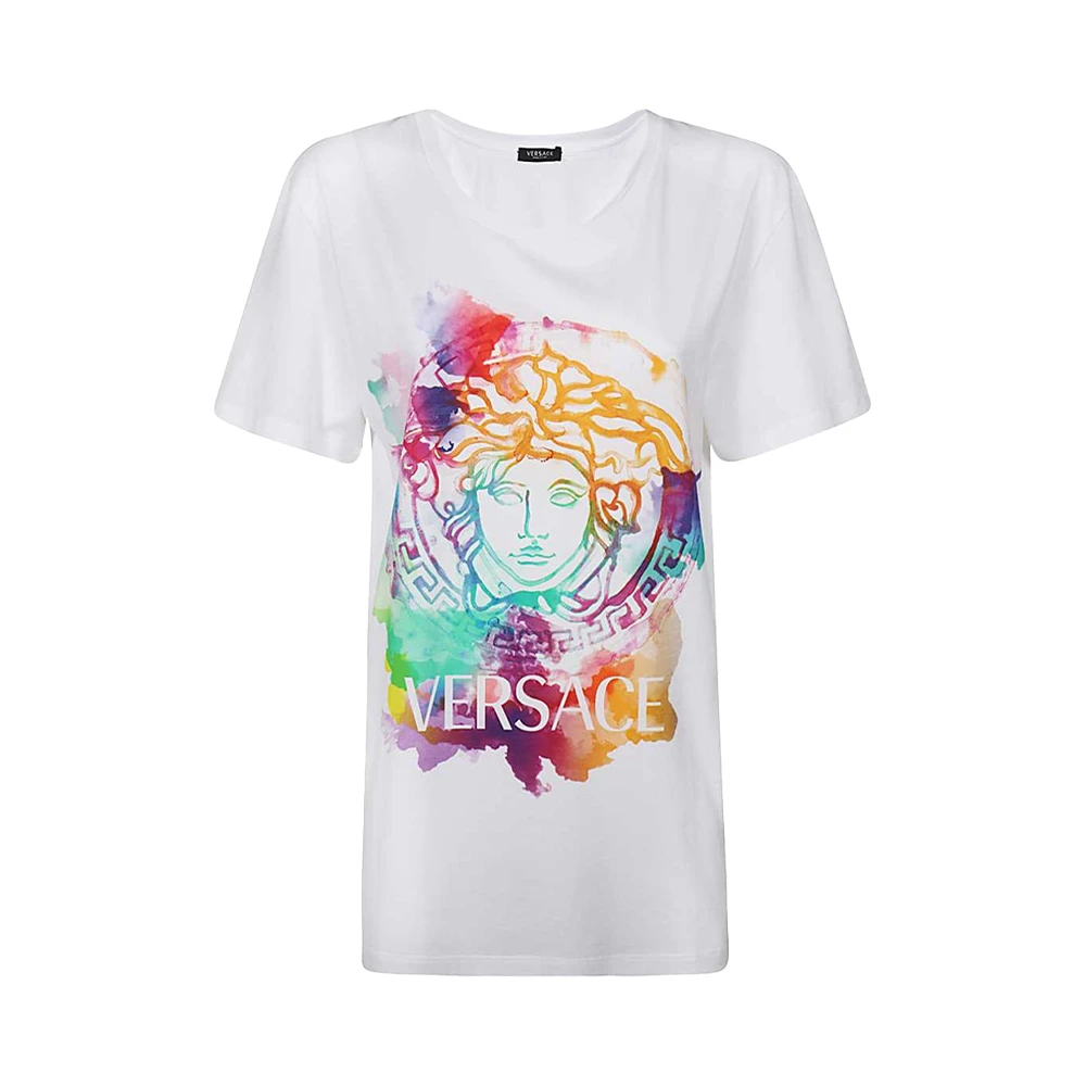 商品[国内直发] Versace|VERSACE 女士白色T恤 A87464-A228806-A1001,价格¥3121,第1张图片